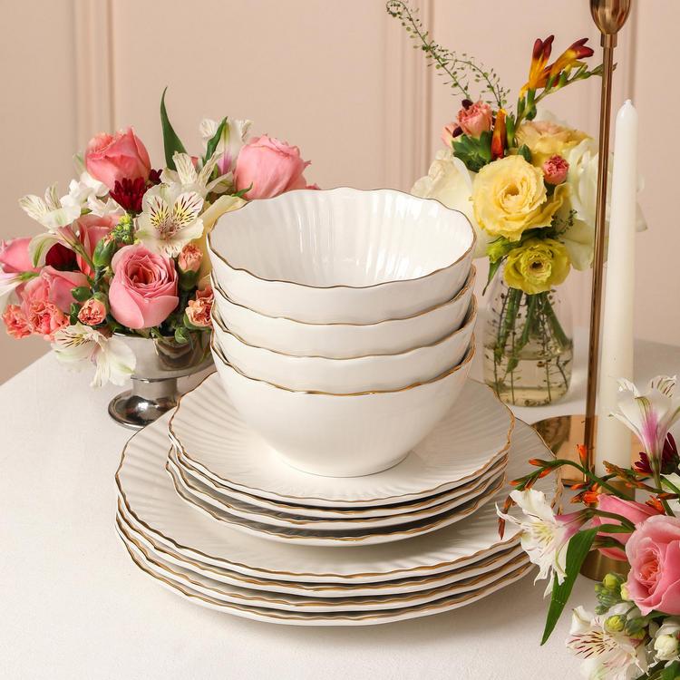 Stone Lain, Christian Siriano Zinnia 24-Piece Dinnerware Set