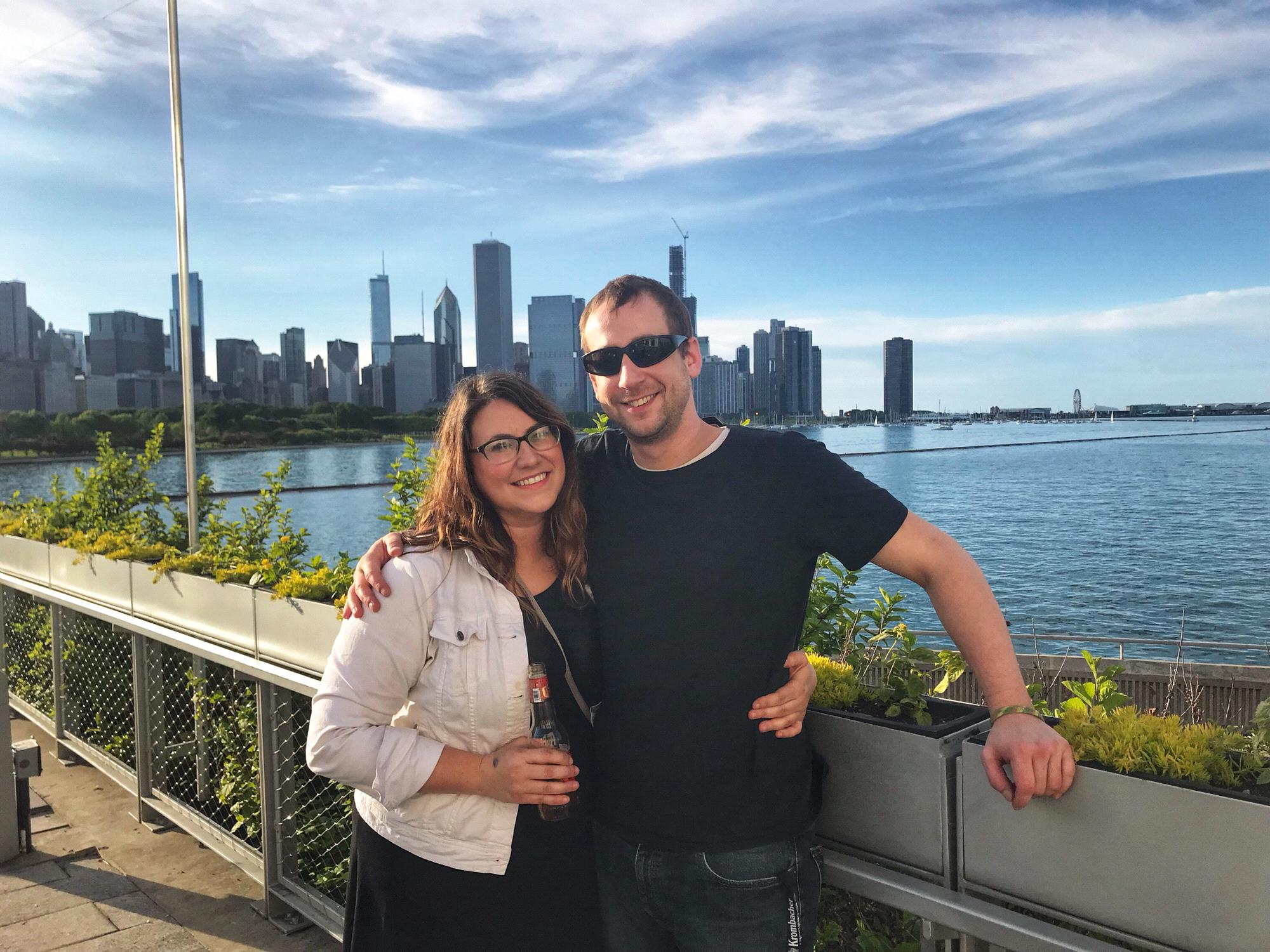 Kory and I at the Shedd on our 1 year anniversary