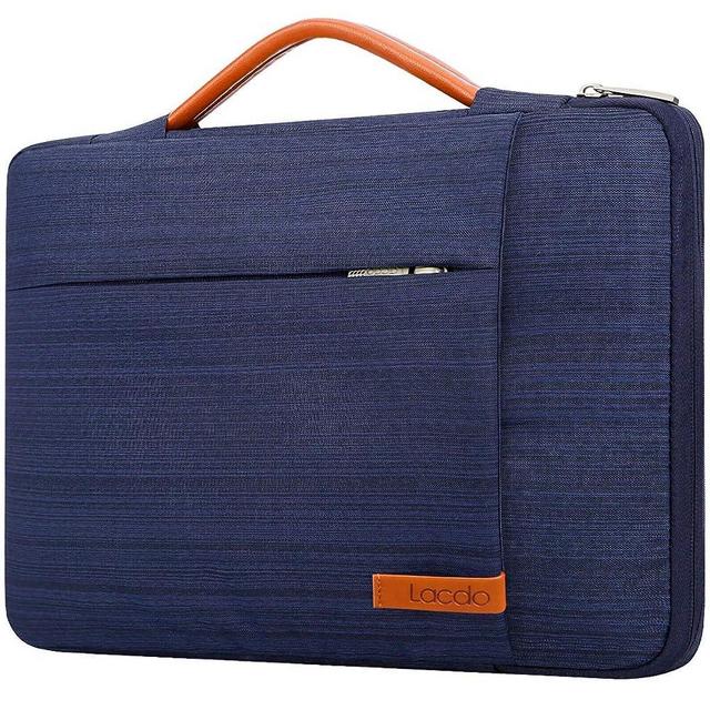 Lacdo 360° Protective Laptop Sleeve Case for 13 inch New MacBook Air M2 A2681 M1 A2337 A2179 A1932 | 13 inch New MacBook Pro M2 M1 A2338 A2251 A2289 A2159 A1989 | 12.9" New iPad Pro Computer Bag, Blue