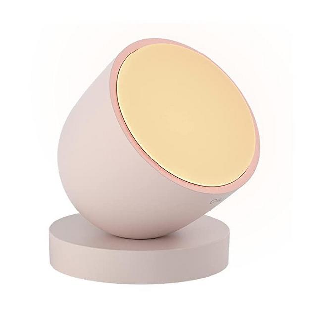 Olly Light Therapy Lamp. Daily Sunlight to Sleep Well, Olly Day and Olly Night, UV-Free, Rechargeable and Portable, 2step Brightness Mode, 25minutes Automatic Timer. (Night-Cozy Pink)