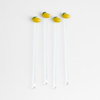 Icon Glass Drink Stirrer, Set of 4
