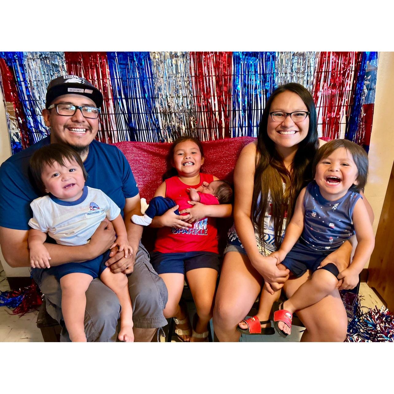 Our 1st Fourth of July as a family of 6.