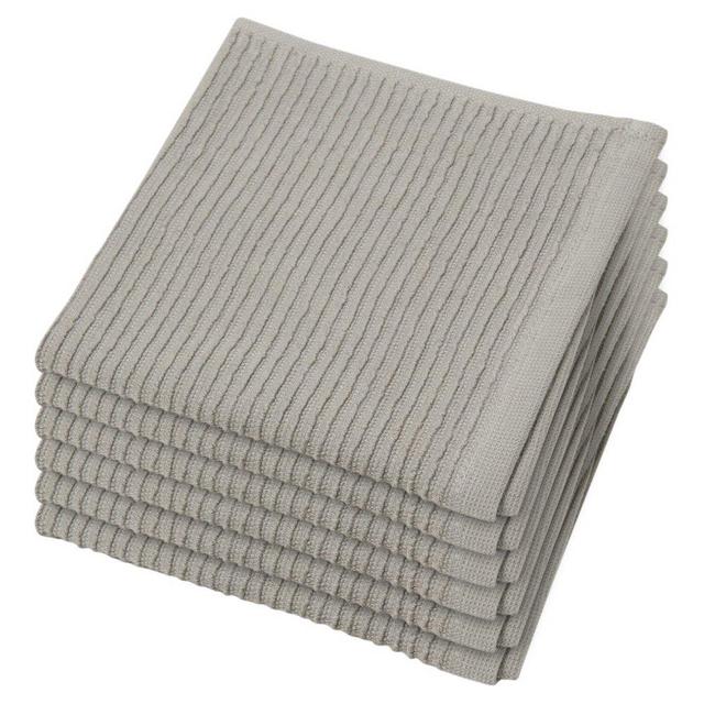 Now Designs Ripple Kitchen Dishcloth, Set of 6, London Grey
