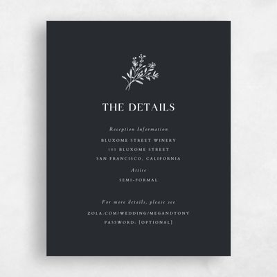 Black Floral Wedding Enclosure - Bellisi
