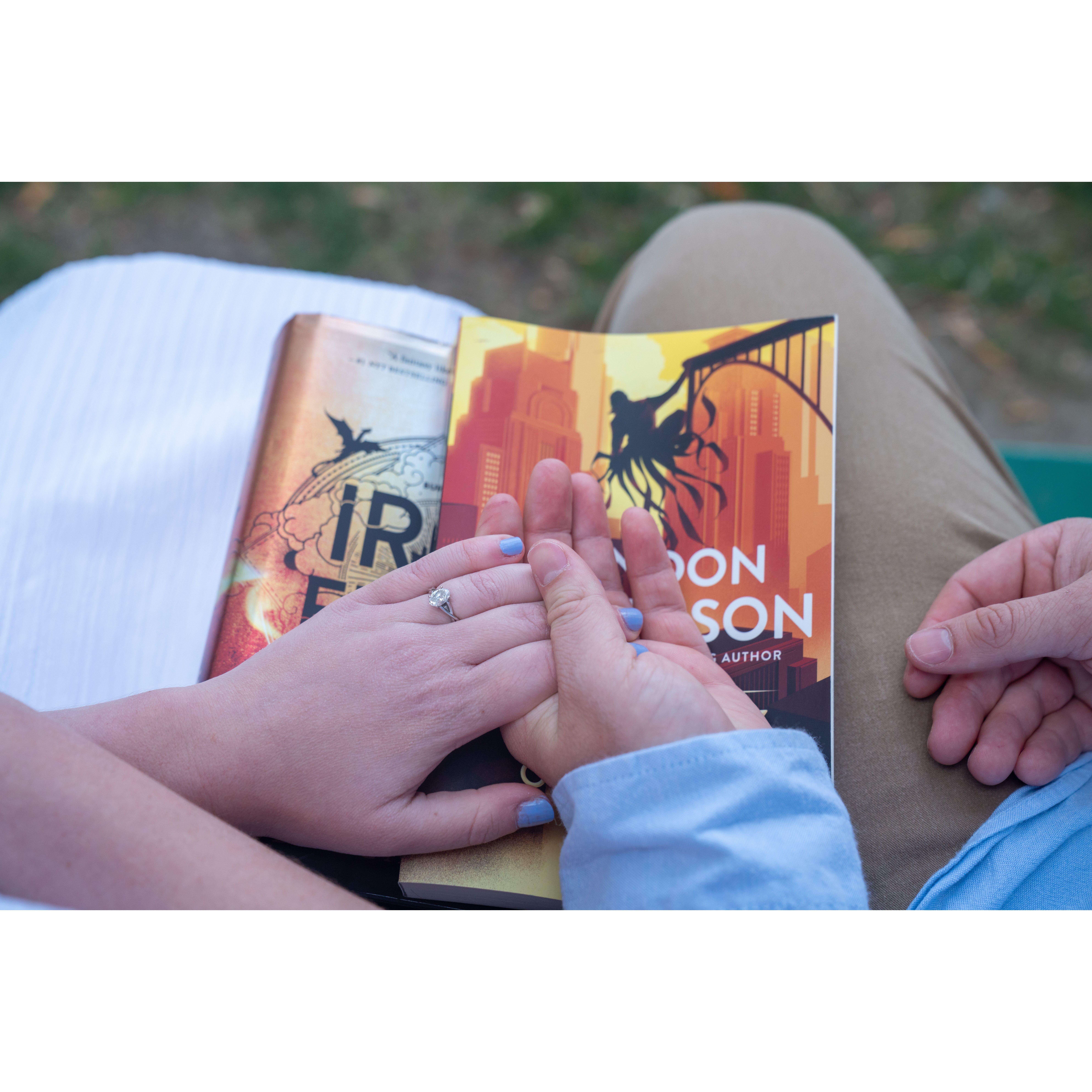 The books we were reading in Paris when Zach proposed