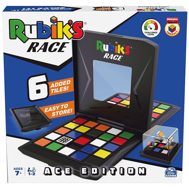 Rubik’s Race, Ace Edition Classic Fast-Paced Puzzle Strategy Sequence Two Player Board Game for Kids & Adults Ages 8+ Amazon Exclusive