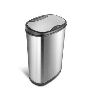 Nine Stars Automatic Kitchen Trash Can, Stainless Steel