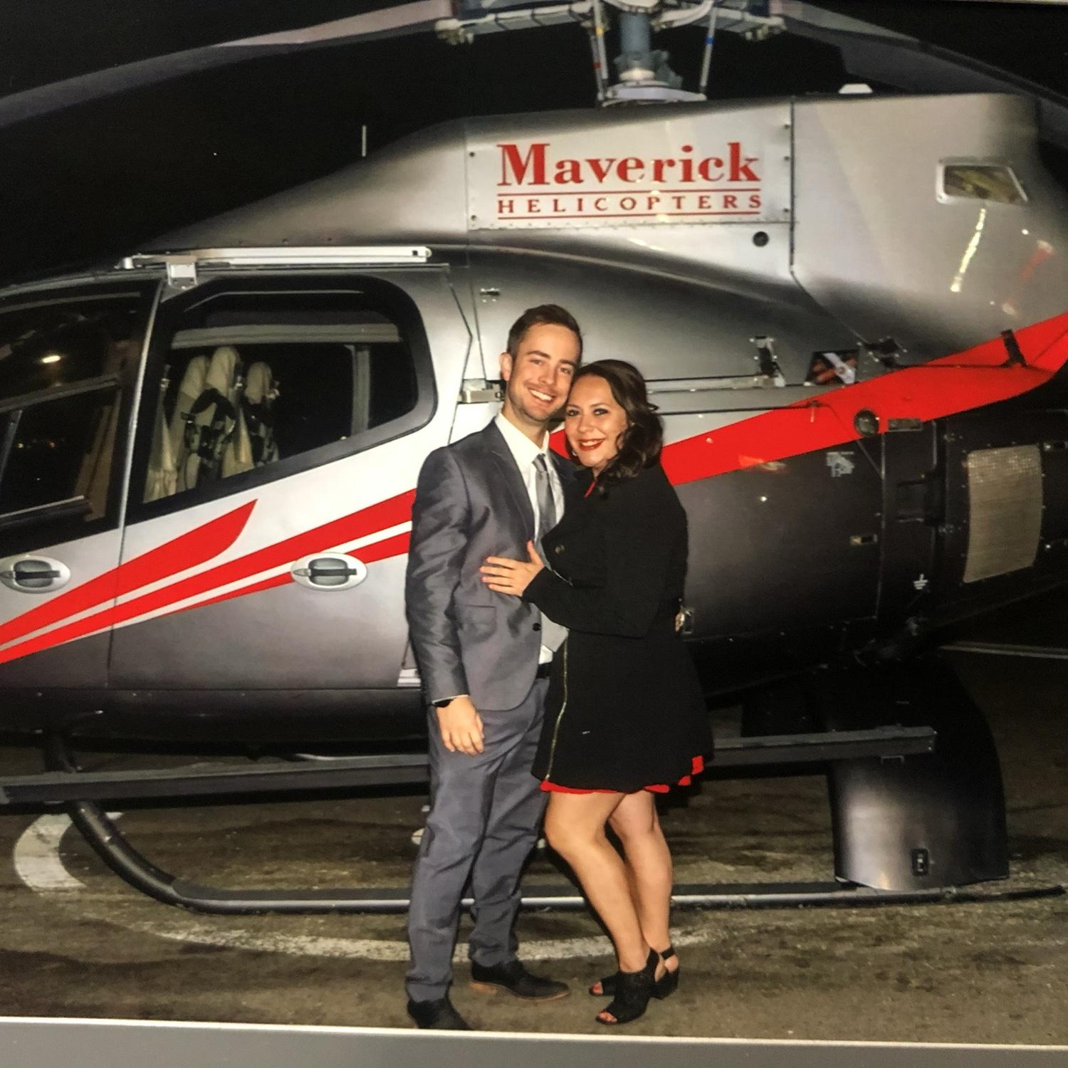 Helicopter ride down the Vegas strip at night!