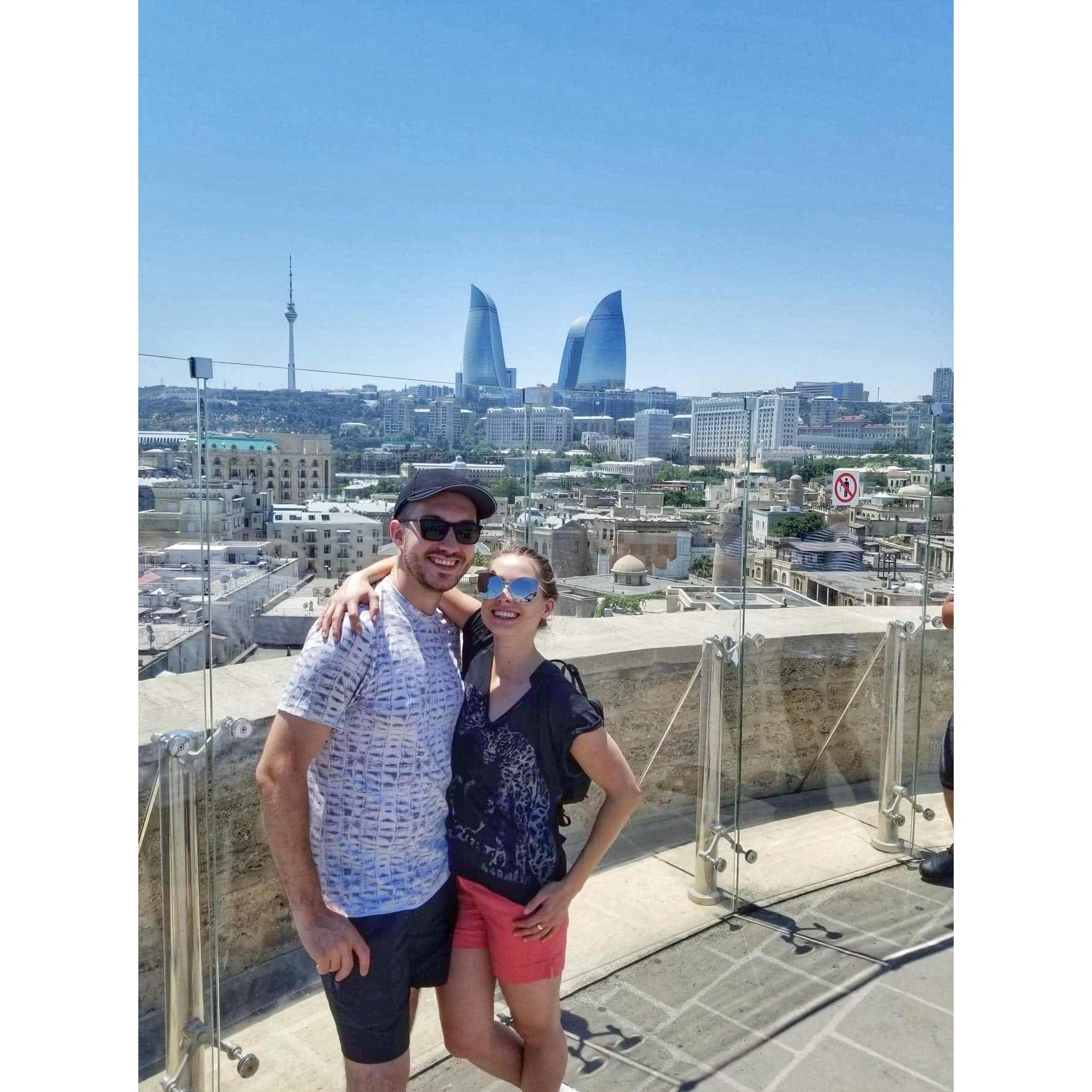 Our first trip to Baku, Azerbaijan in July, 2019. This beautiful city is where Oleg is from originally.