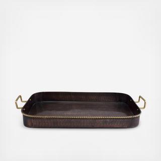 Oblong Tray with Brass Handles