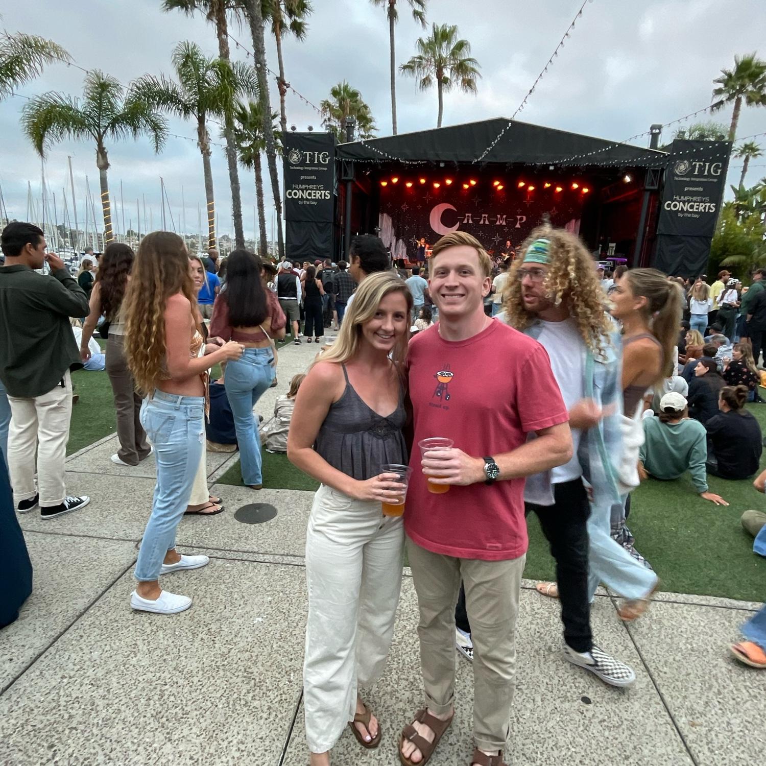 First concert together- Caamp in San Diego 2022