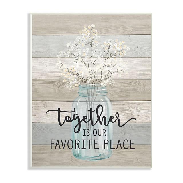 Stupell Industries Together is Our Favorite Place Wall Plaque Art, 10" x 15"
