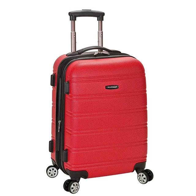 Rockland Melbourne Hardside Expandable Spinner Wheel Luggage, Red