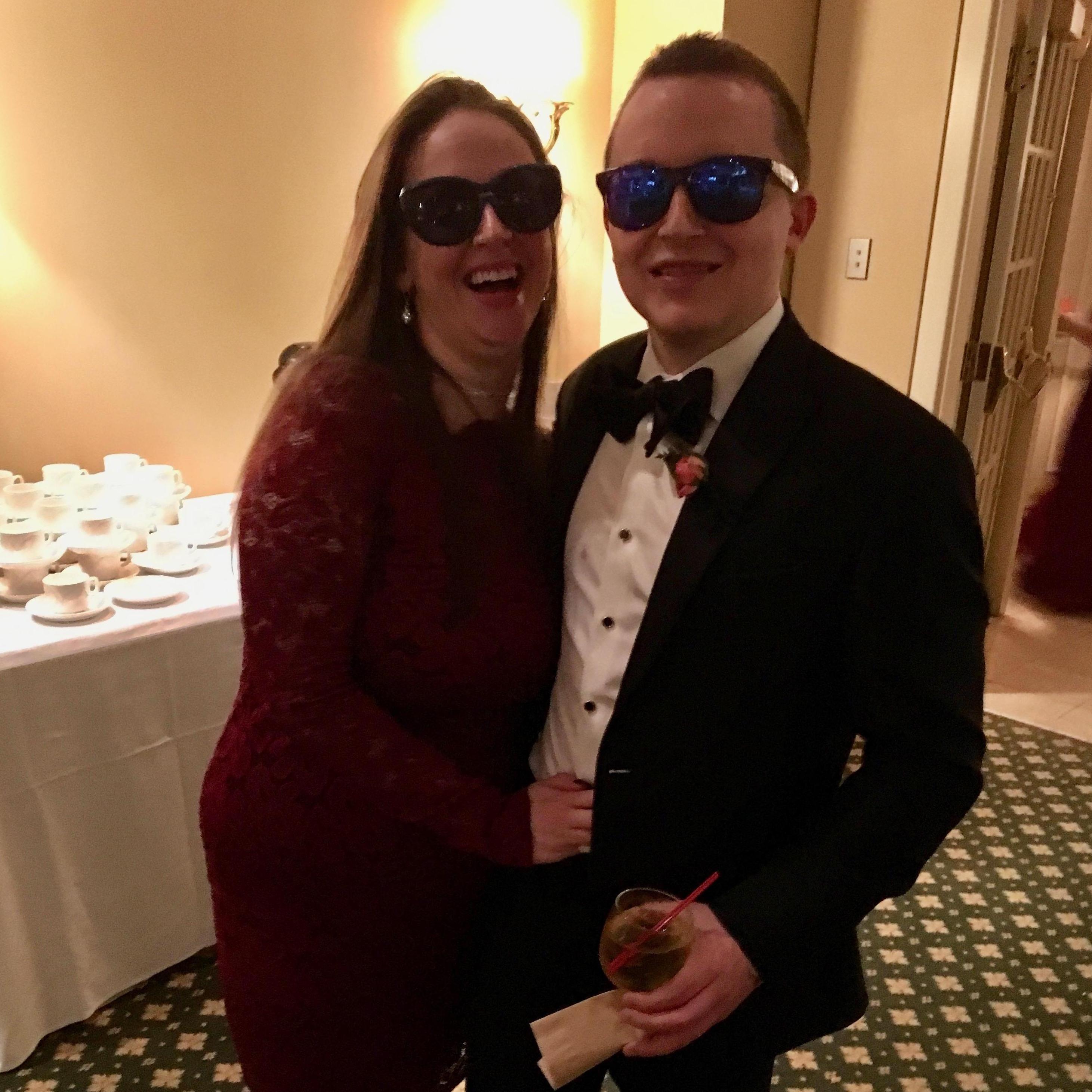 Partying in style at Joe and Amy Hajjar's wedding.