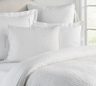 Pick-Stitch Handcrafted Quilt, Full/Queen, White