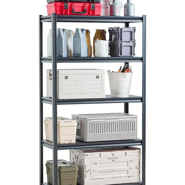 VEVOR Storage Shelves, 2000 lbs, 5 Tier Garage Storage Shelving, 18" D x 40" W x 72" H Adjustable Metal Shelves for Garage Shelves Utility Rack Shelf, Ideal for Kitchen, Warehouse, Basement, Black