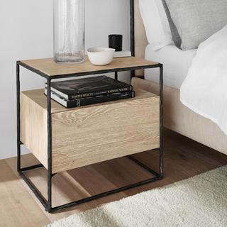 Dahlia Hand-Forged Nightstand with Storage