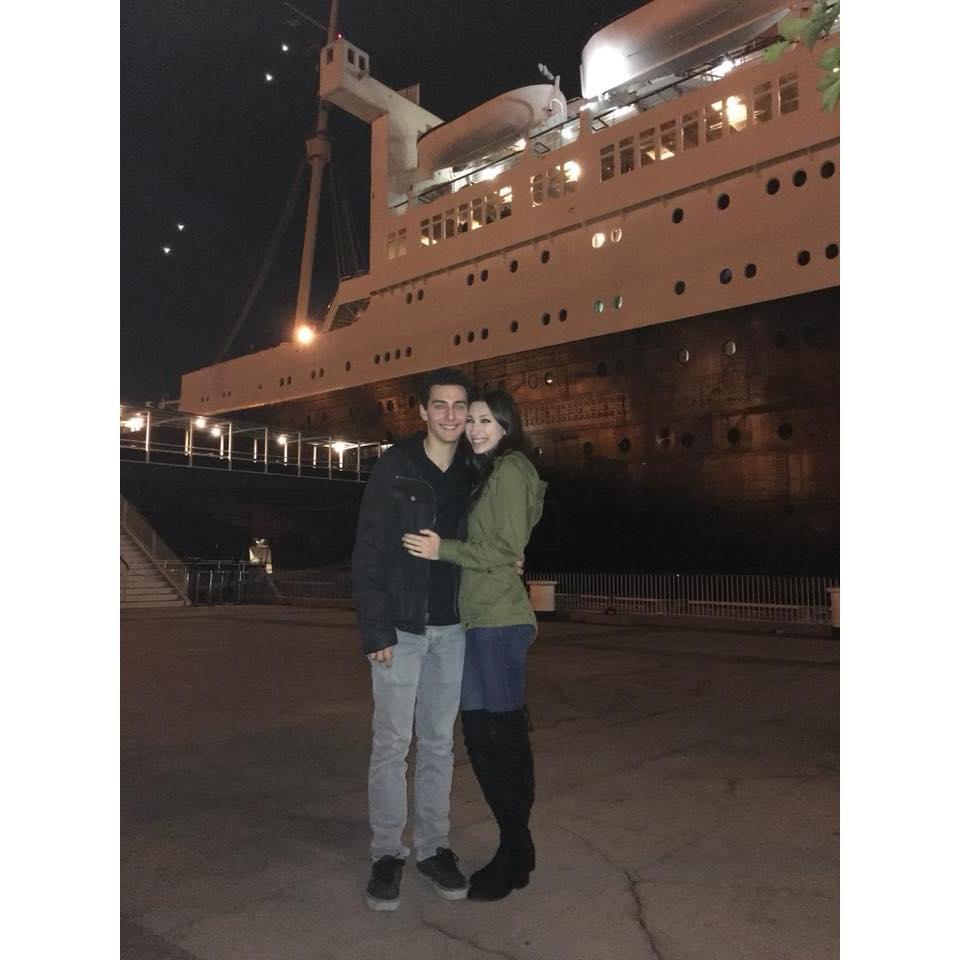 Us after the haunted tour at the Queen Mary...ask us to tell you the chilling experience we had!