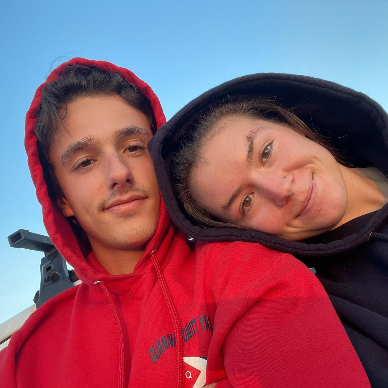 A selfie on the 6:00 a.m. ferry to Plattsburgh
