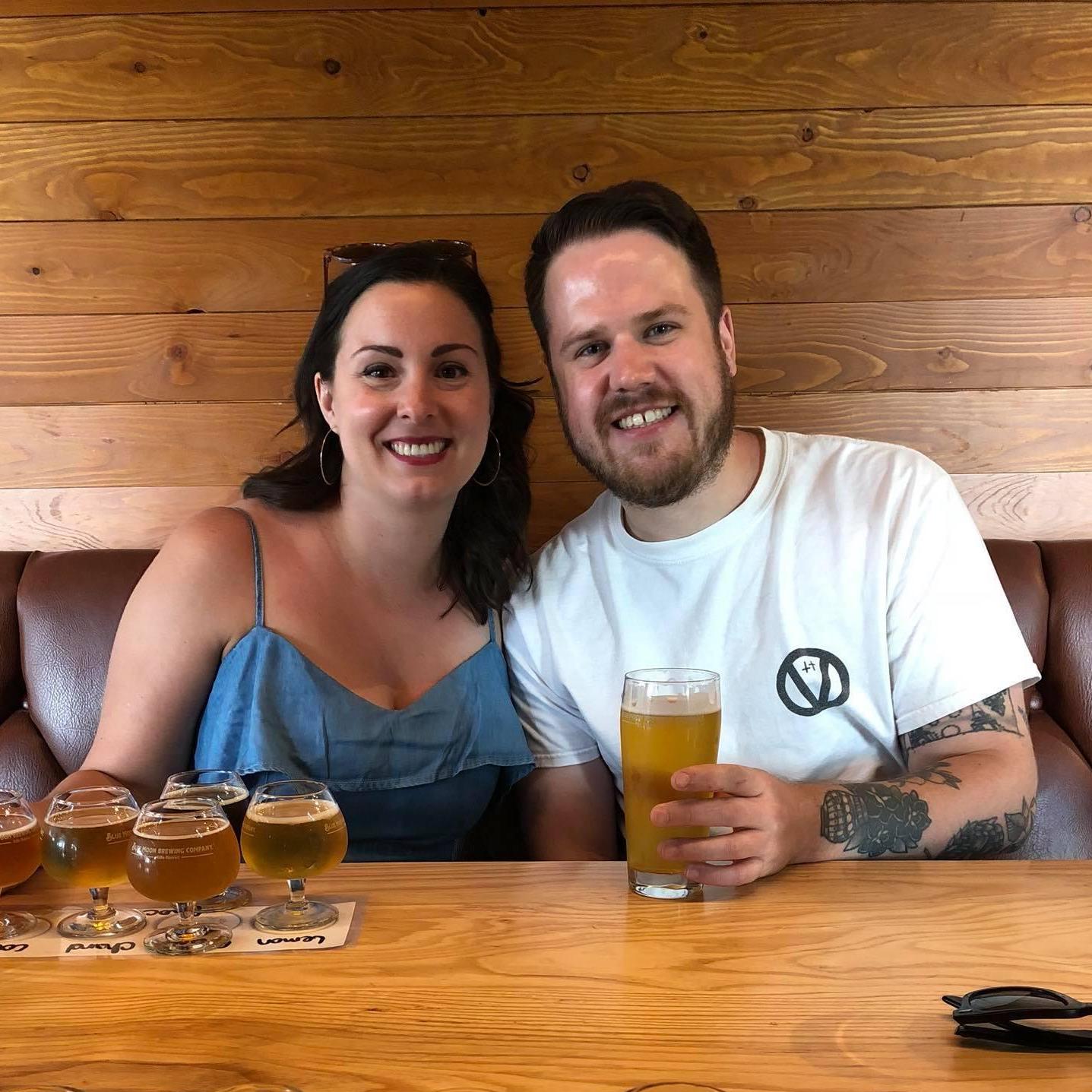 Visiting Blue Moon Brewery on a visit to see Molly and Wade Vickers