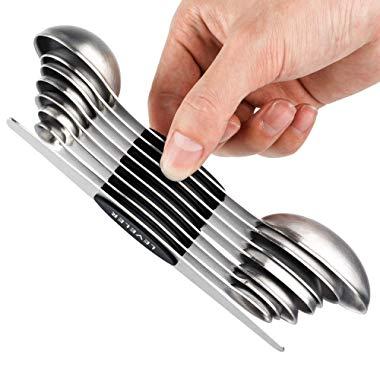 Stainless Steel Measuring Spoons Cups Set Premium Stackable Tablespoons Measuring  Set Cups or Spoons Set for Gift Dry Liquid Ingredients Cooking Baking -  Walmar…