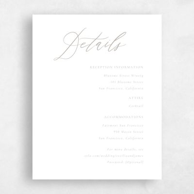 Oatmeal, Grey Wedding Enclosure - Seville Letterpress