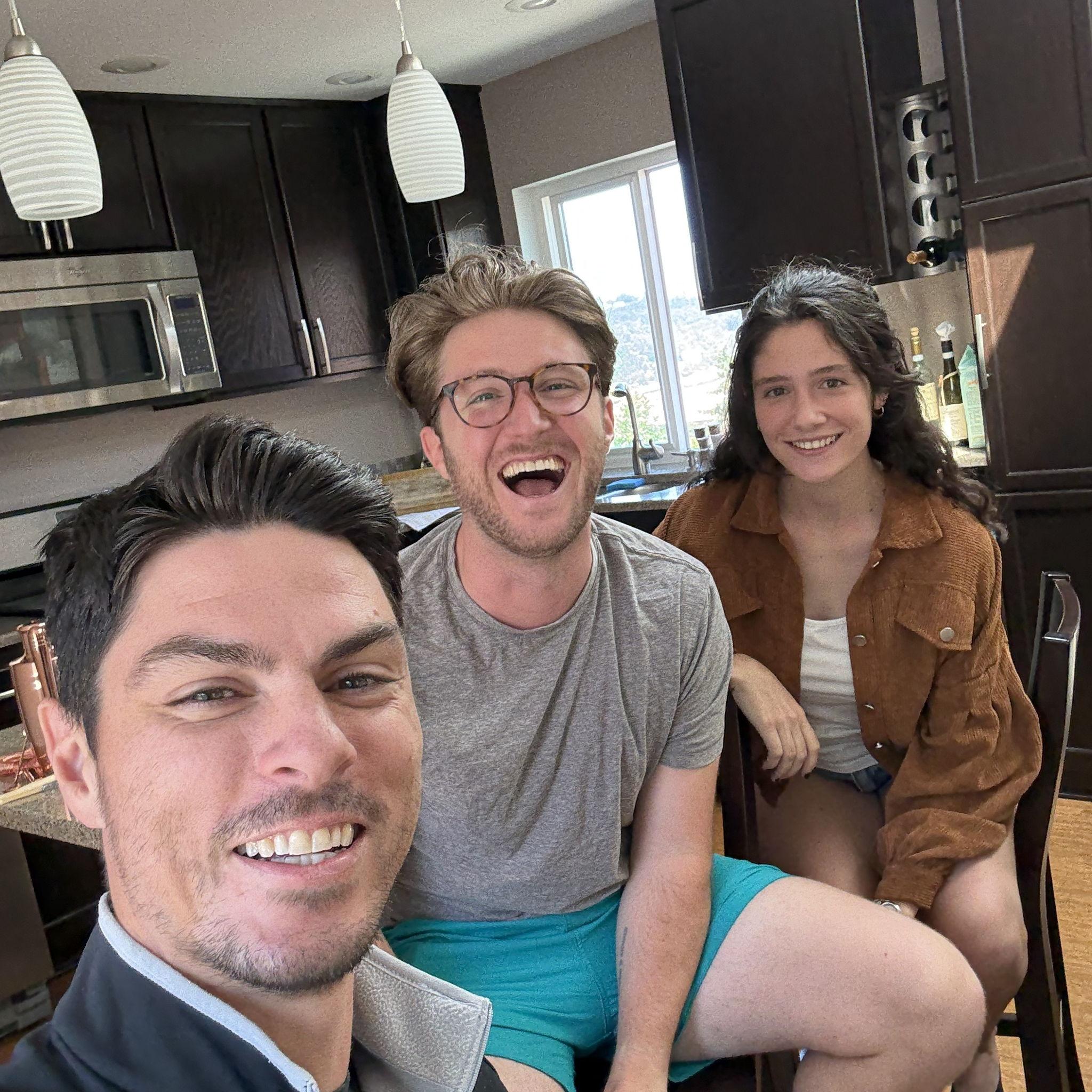 Conor with his siblings, Griff and Tessa, on his wedding day!