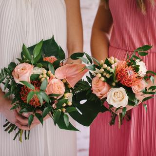Eve Fresh Flower Bouquets, Boutonnieres, & Flower Crown Set