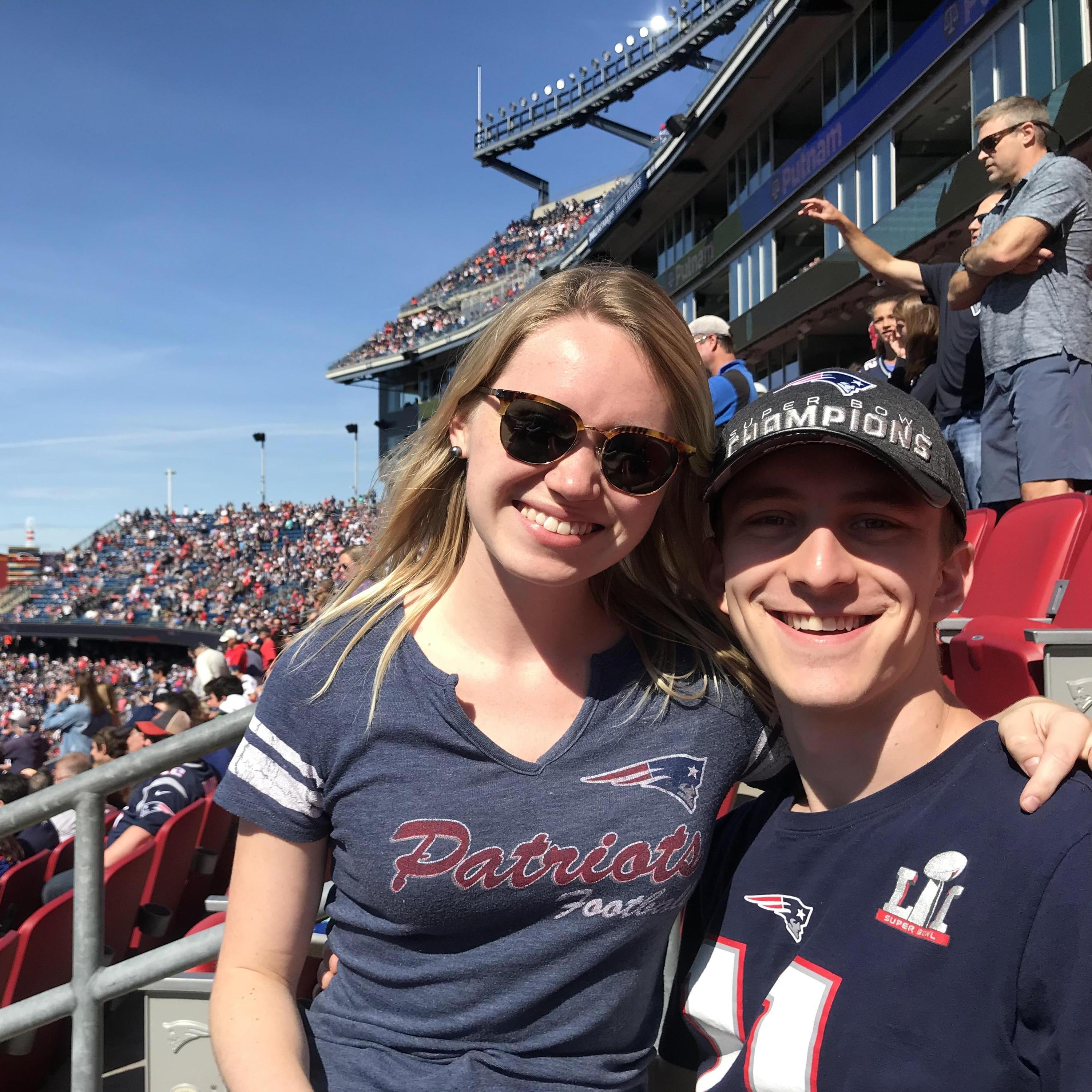 Patriots game (back when Tom Brady was still on the team)