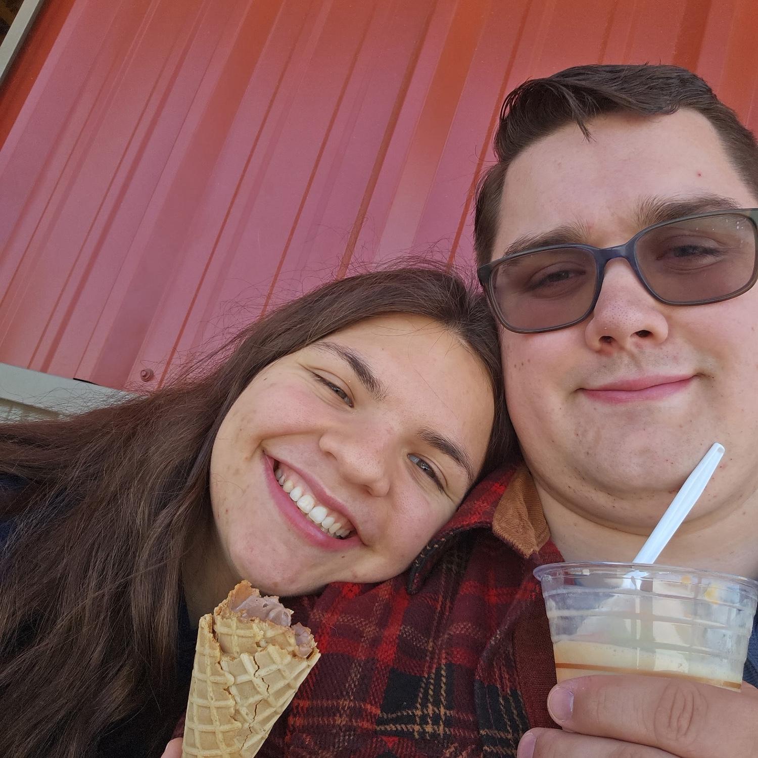 Icecream and Fresh Strawberries Date