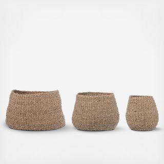 3-Piece Seagrass Basket Set