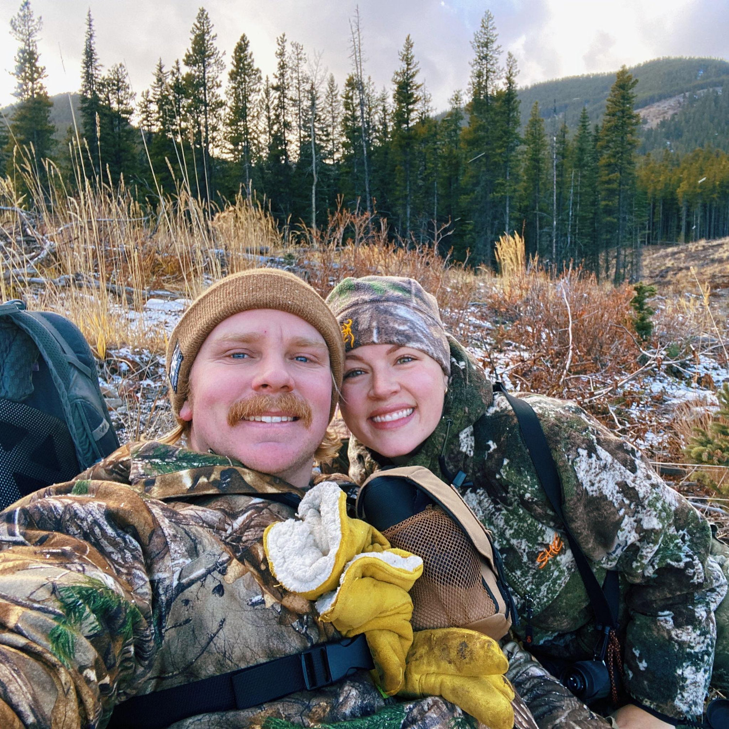 Elk hunting in the trailer