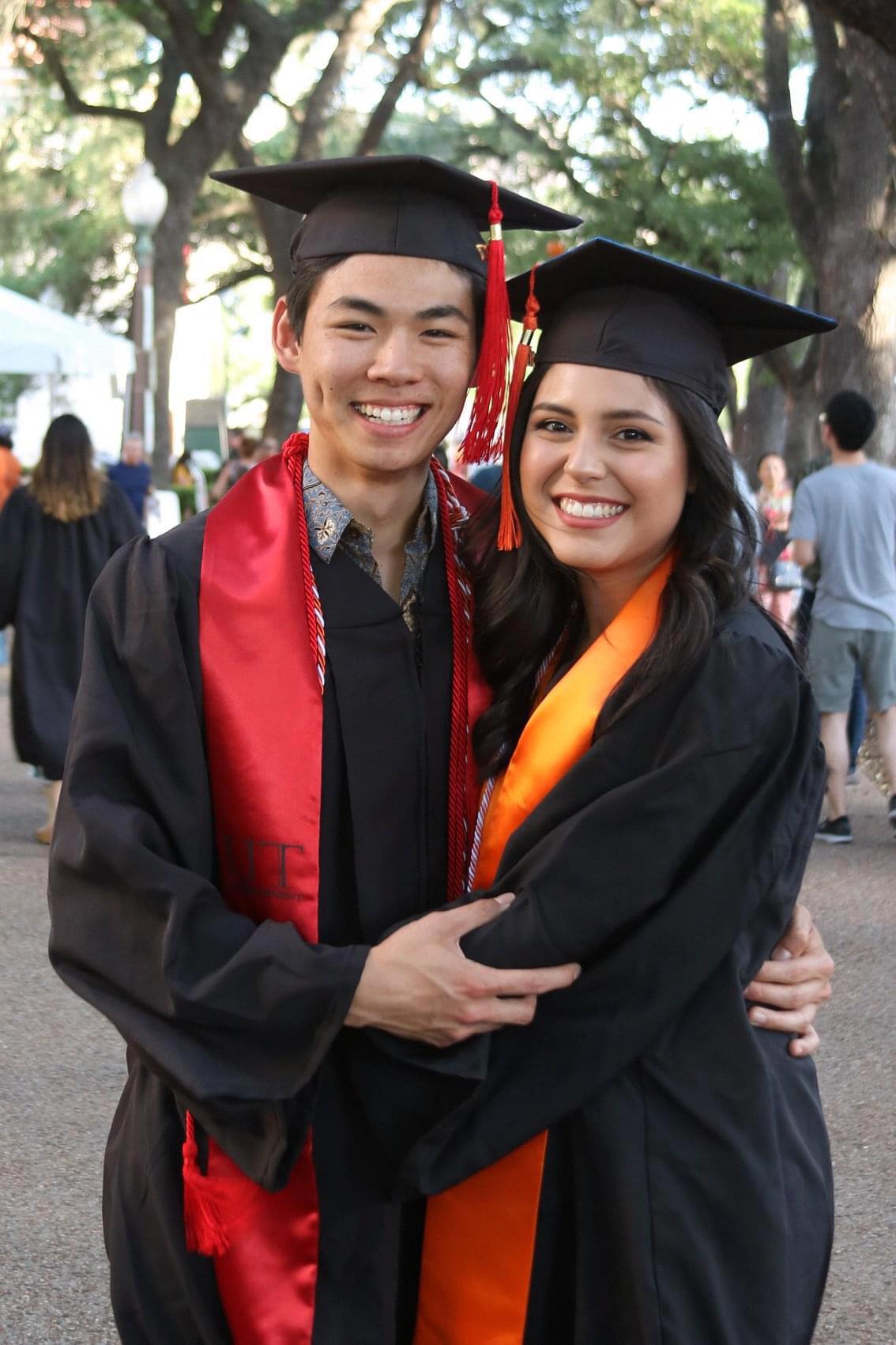 Our second graduation, this time from The University of Texas at Austin (hook 'em! \m/)