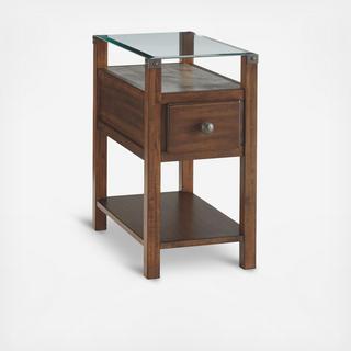 Diamenton Glass Top End Table
