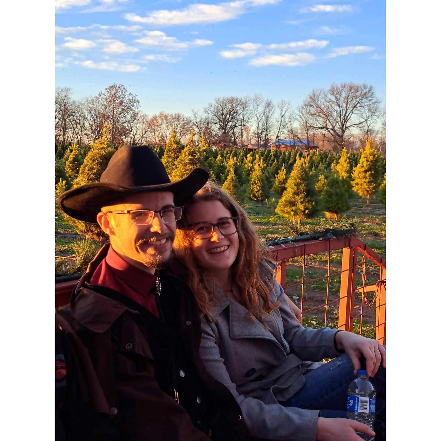 Christmas tree shopping with Gabriel's family