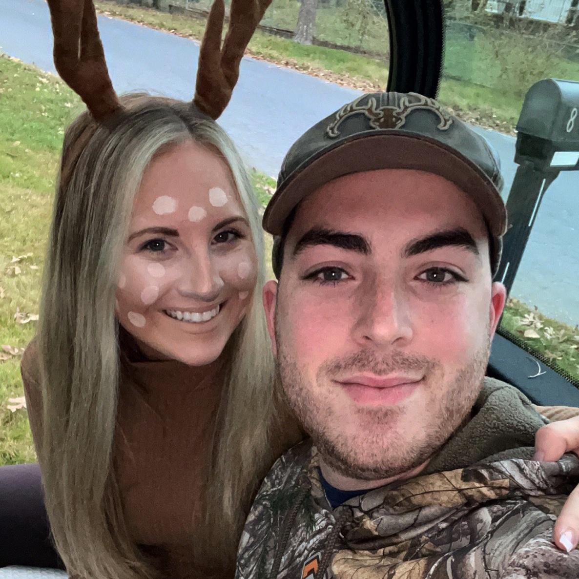 Our first Halloween costume together! Of course we had to be a deer and hunter.