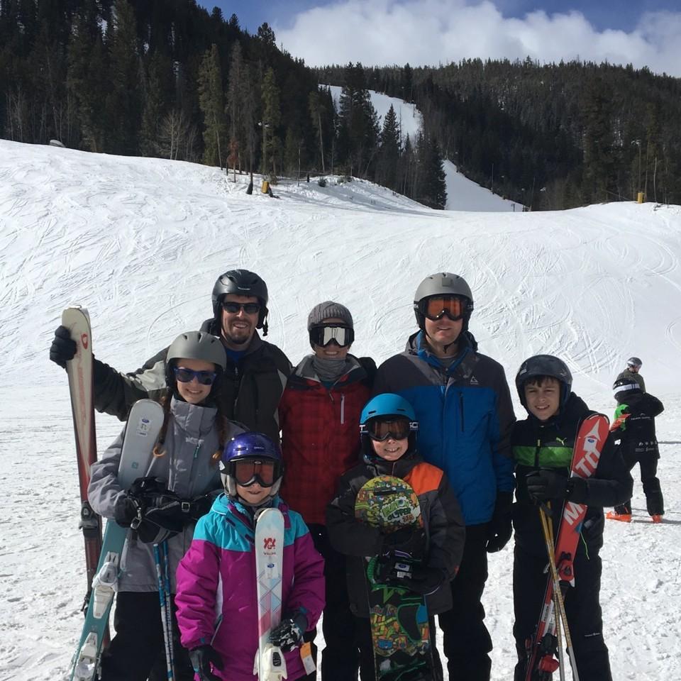 Skiing at Keystone with Mark, Carol and their kids