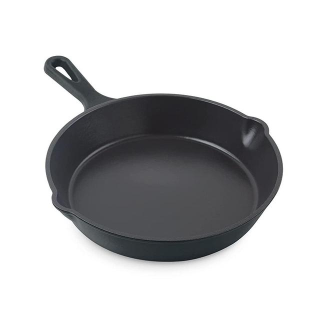 DASH Zakarian 7.5" Nonstick Cast Iron Skillet with Pour Spouts for Searing, Baking, Grilling, Roasting and More - Black