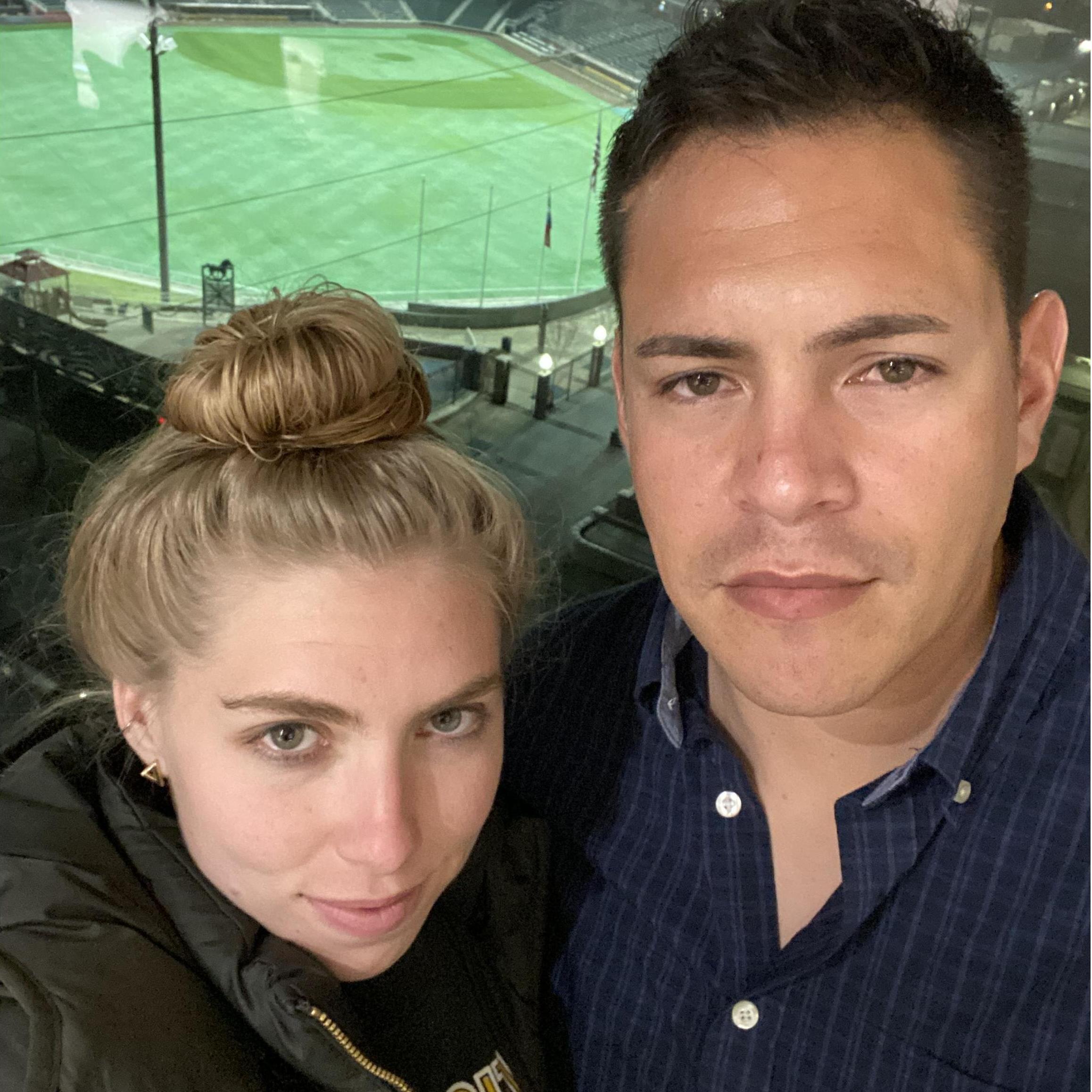 Night pre-ankle surgery, Manny scored a great view of the Chihuahua's baseball field for us