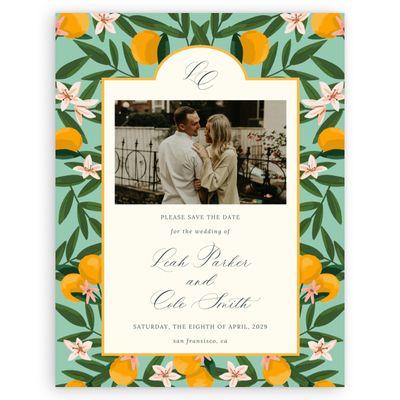 Seaform, Blue Wedding Digital Save the Date - Melissa Photo