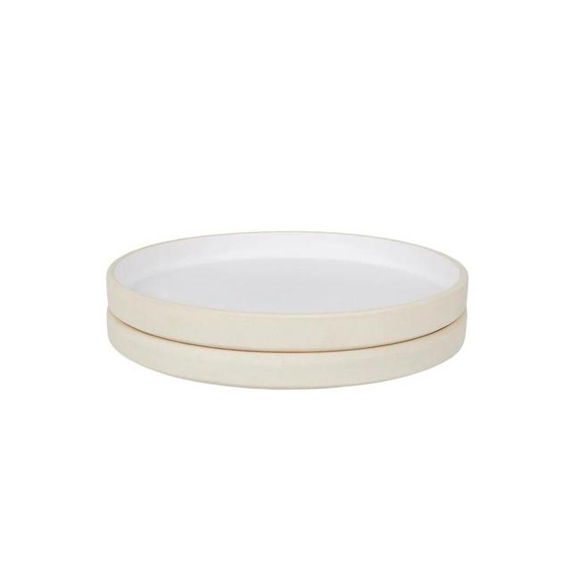 Otto Ceramic Plate Set of Two (White, Small)