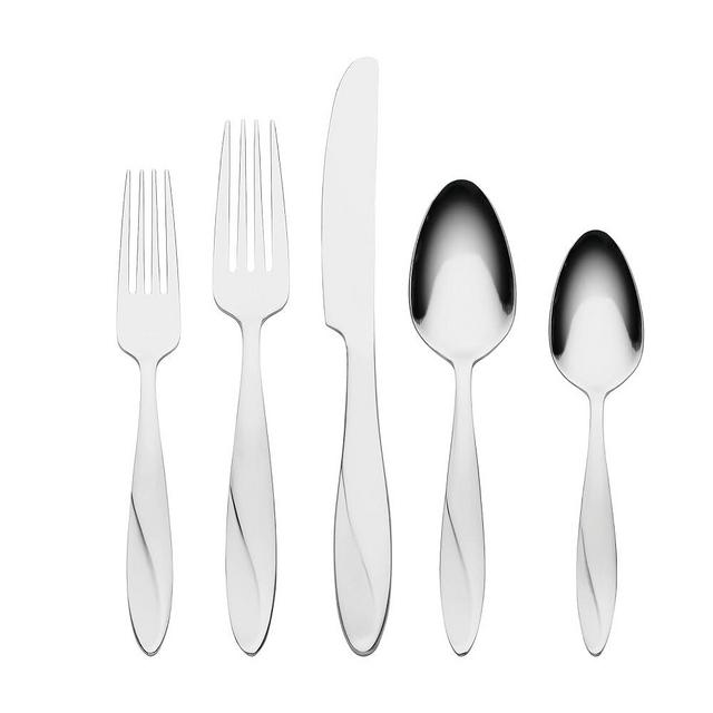 Oneida Simmer 65Pc Flatware Set, 65 Count, Metallic