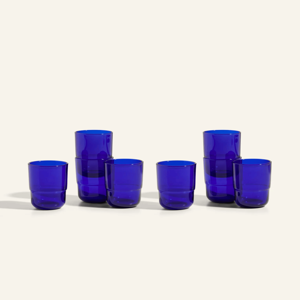 Short Night + Day Glasses in Azul, Set of 8