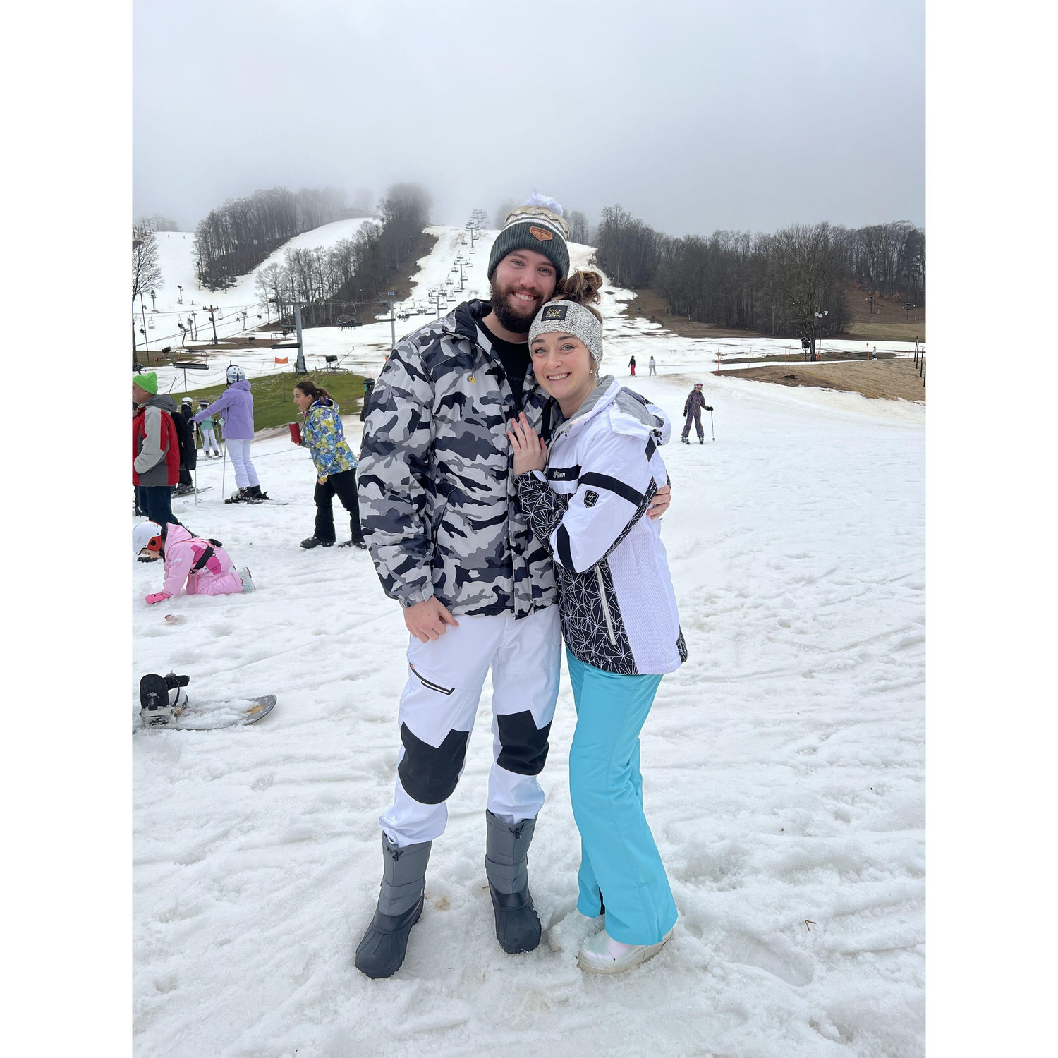 Our first skiing/snowboarding trip (Taylor did not brave the slopes)