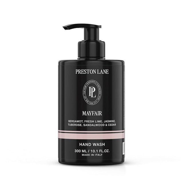 Preston Lane Luxury Hand Wash, Mayfair Scent | Hydrating and Nourishing Formula with Organic Oils, Active Kiwi and Apple Water, and Vegetable Glycerin | Gentle Cleansing, Vegan and Cruelty Free