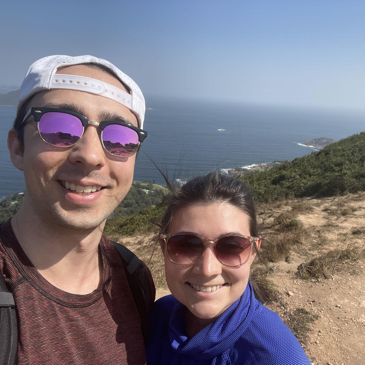 Our first pic in Hong Kong together at the top of the "Dragon's Back" hike!