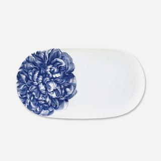 Peony Blue Oval Platter