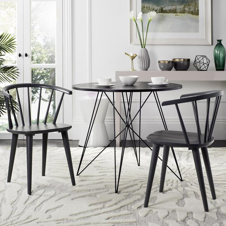 Safavieh, Blanchard Curved Spindle Side Chair, Set of Zola