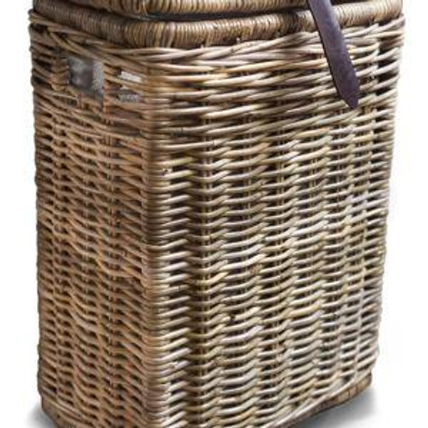Wicker Kitchen Trash Basket with Metal Liner