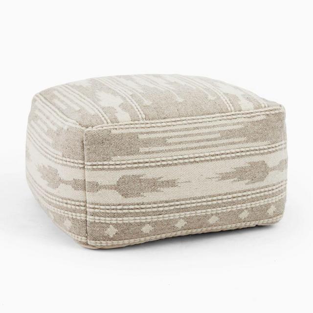 Retreat Pouf, Neutral, 22x22x13